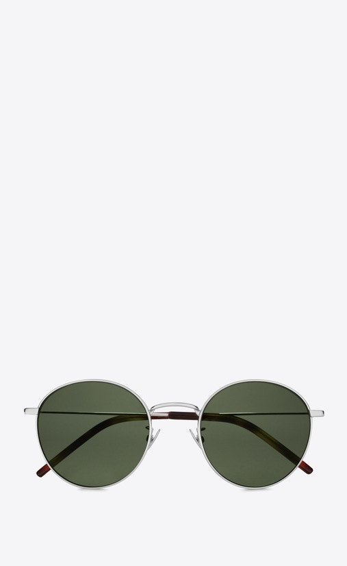 SAINT LAURENT クラシック E クラシック 250 サングラス(シルバー/グリーン) a_V4